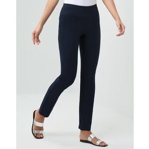 Anatomie Women Small Sonia Slim Fit Pants Navy Blue Curvy High Rise Office
